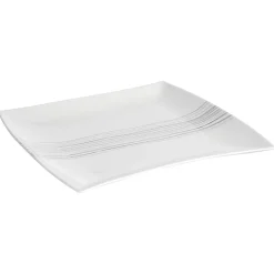 Lot de 6 assiettes plates "Lignes"
