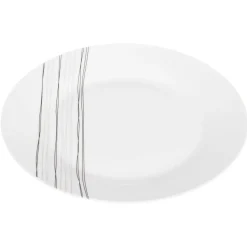 Lot de 6 assiettes plates "Lignes"