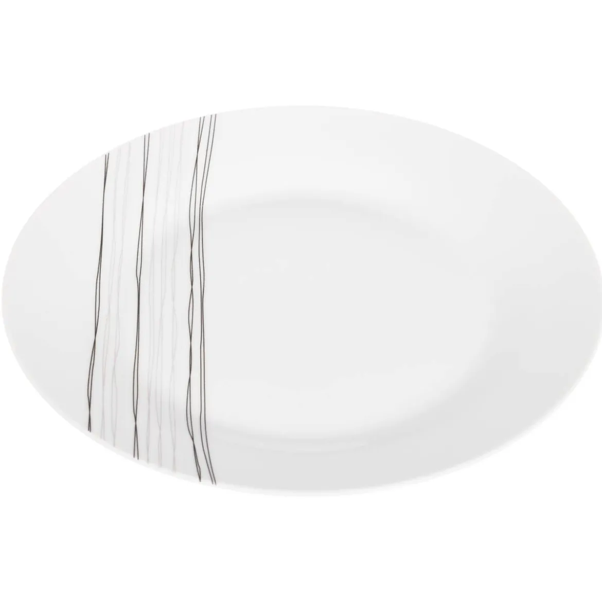 Lot de 6 assiettes plates "Lignes"