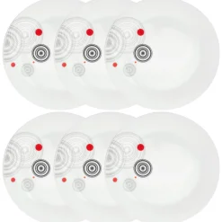 Lot de 6 assiettes plates "Instant"