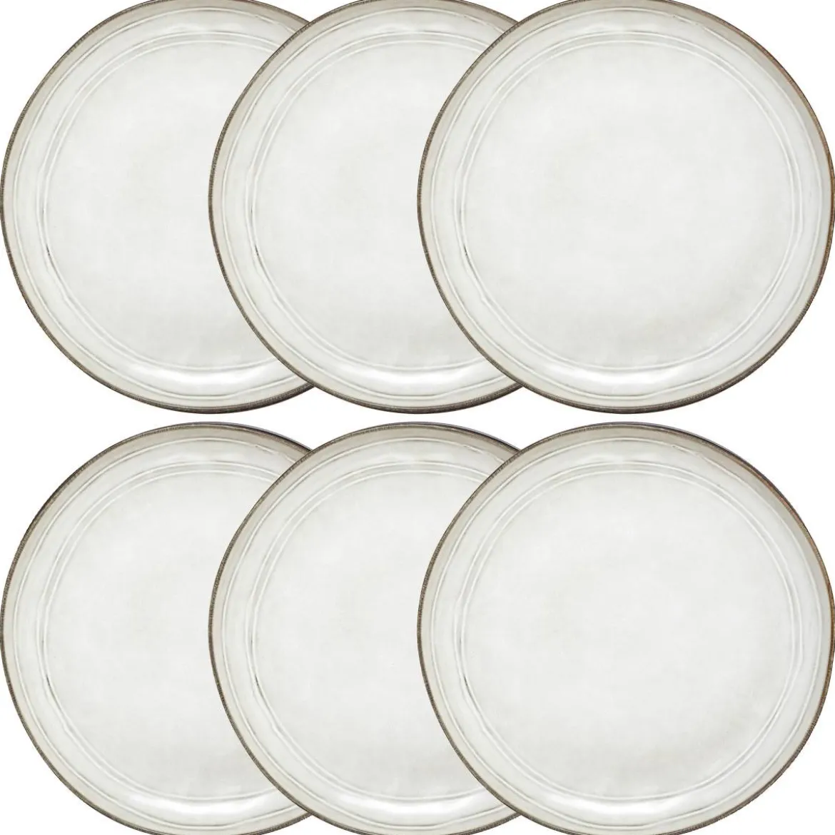 Lot de 6 assiettes plates "Flower"