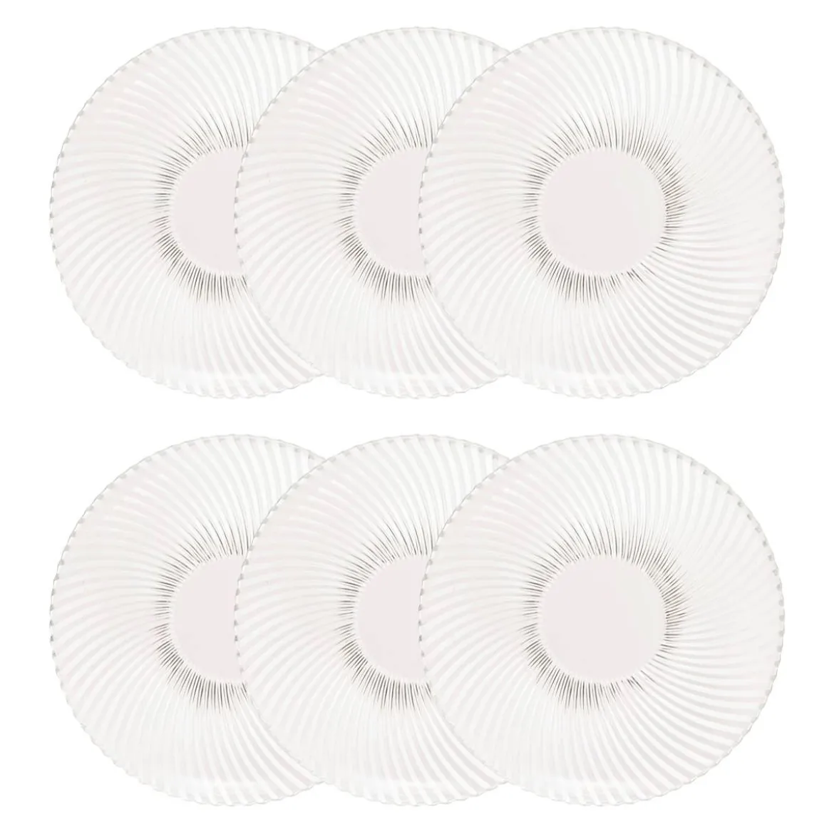 Lot de 6 assiettes plates "Odyssee"
