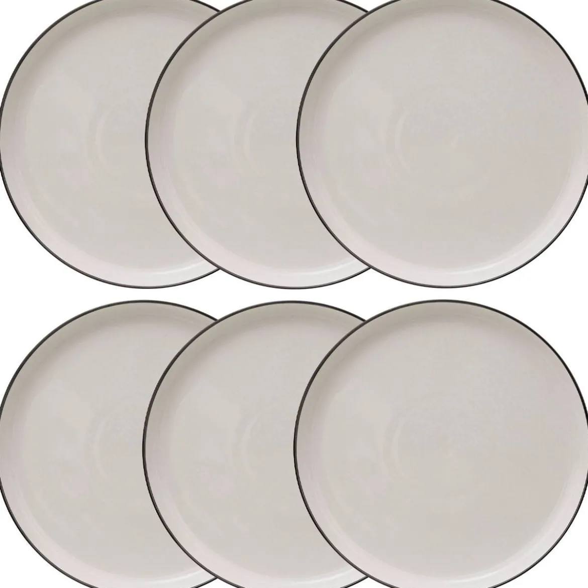 Lot de 6 assiettes plates "Alix"