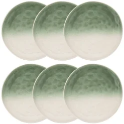Lot de 6 assiettes plates  "Mala"