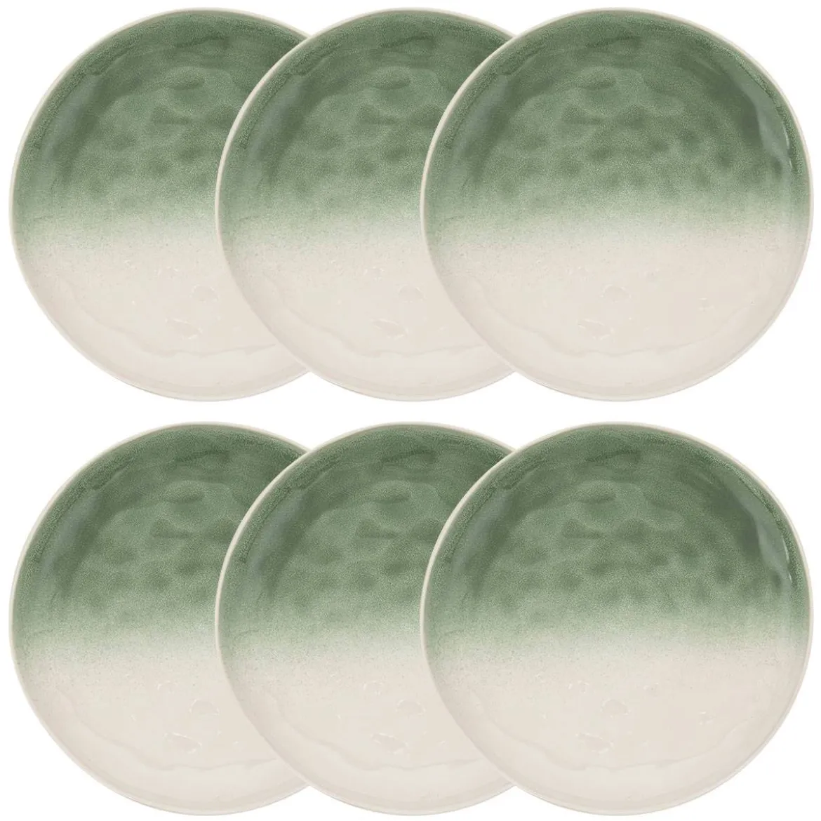 Lot de 6 assiettes plates "Mala"