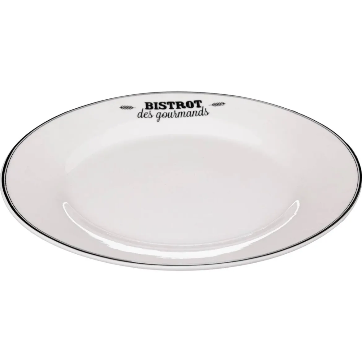 Lot de 6 assiettes plates "Bistrot"