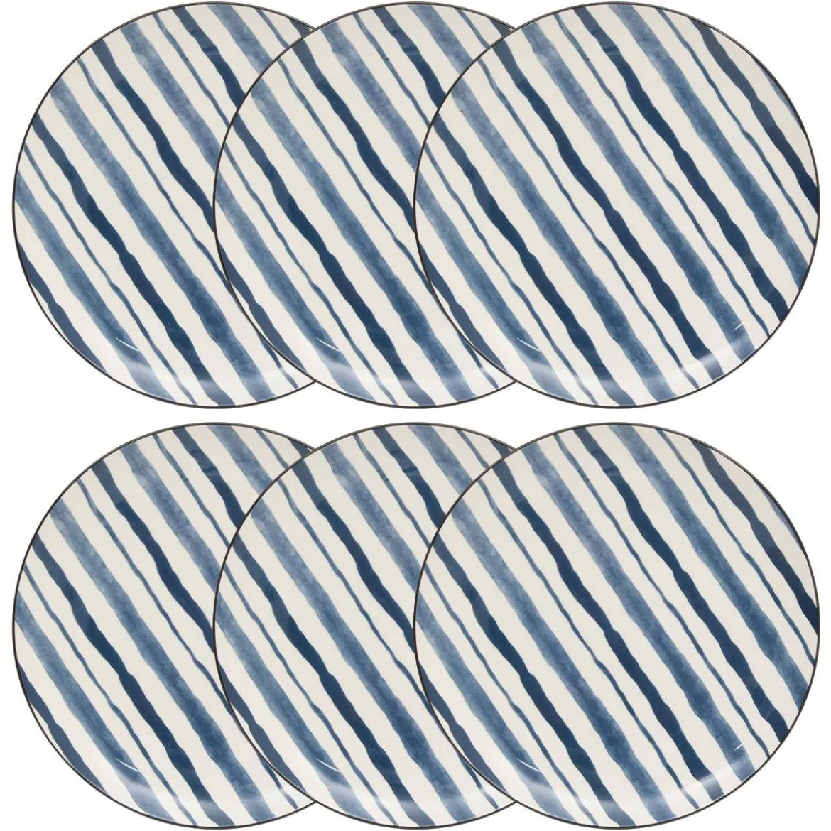 Lot de 6 assiettes plates "Umami"