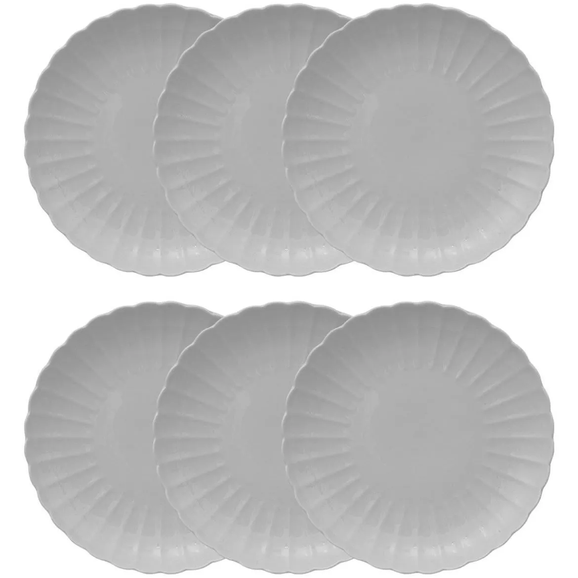 Lot de 6 assiettes plates "Romy"
