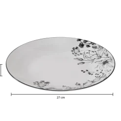 Lot de 6 assiettes plates "White Floral"