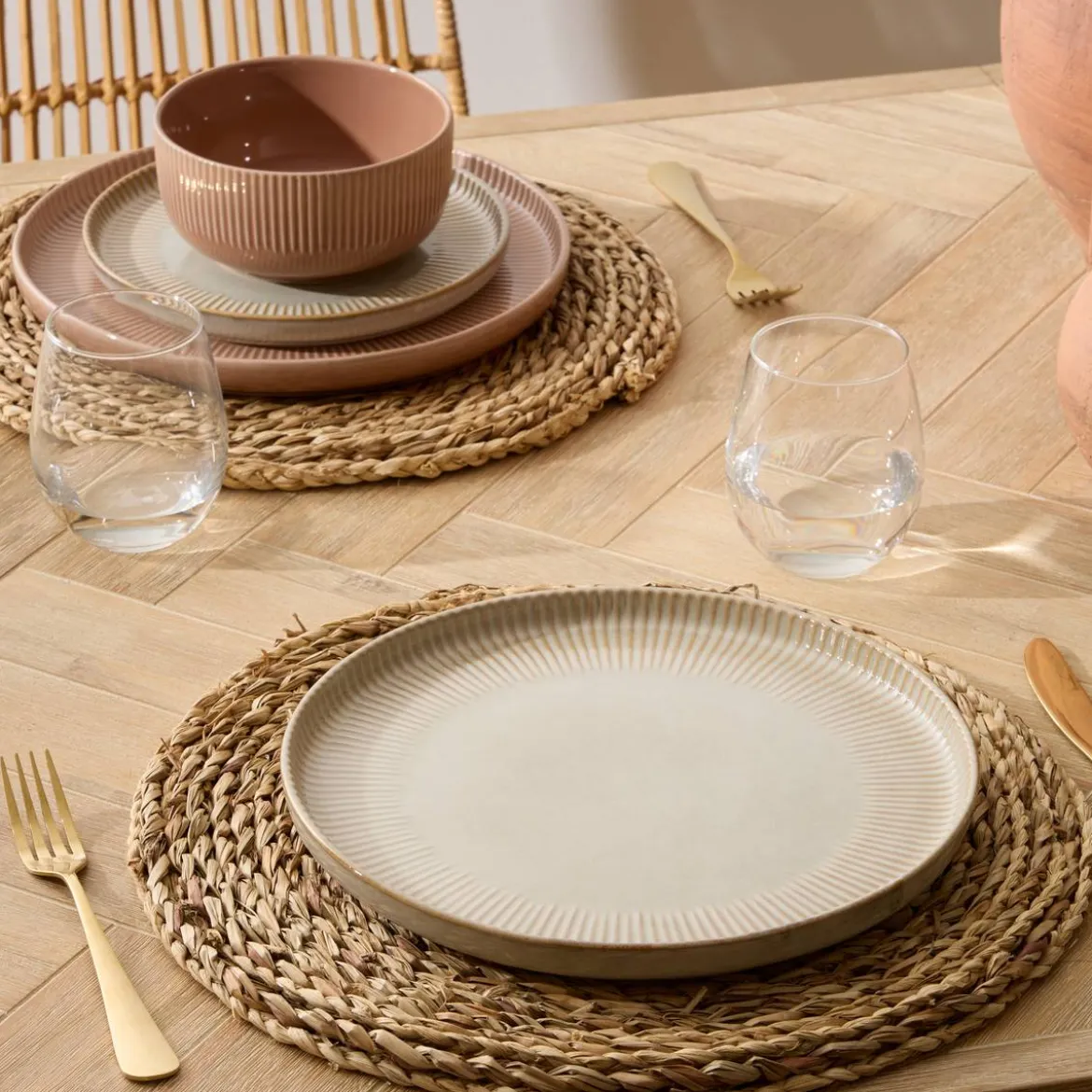 Lot de 6 assiettes plates "Chloe"