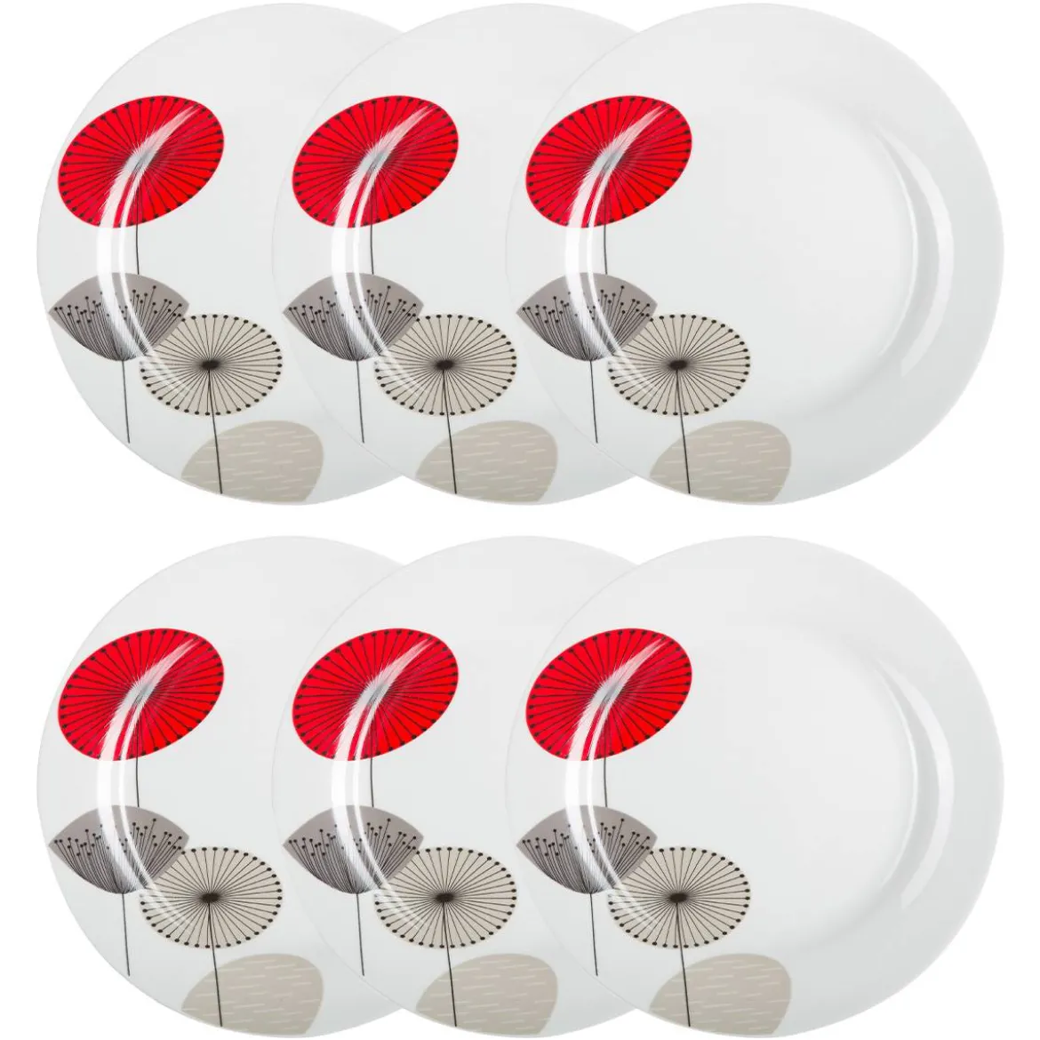 Lot de 6 assiettes plates "Osara"