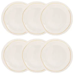 Lot de 6 assiettes plates "Selena"