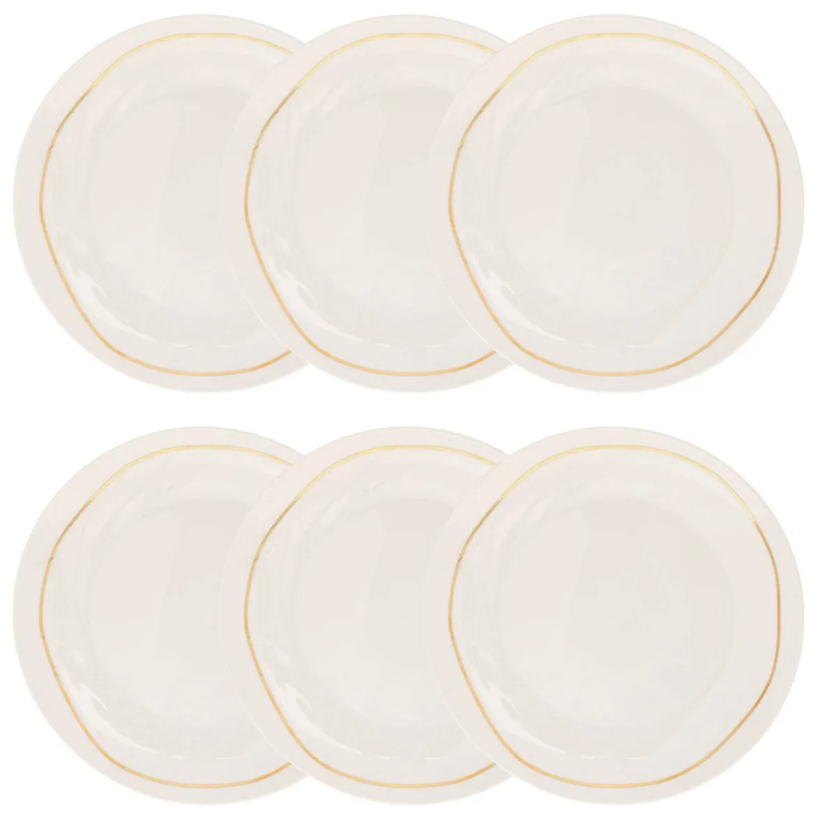 Lot de 6 assiettes plates "Selena"