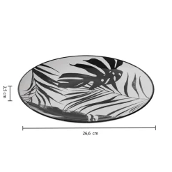 Lot de 6 assiettes plates "Palme"