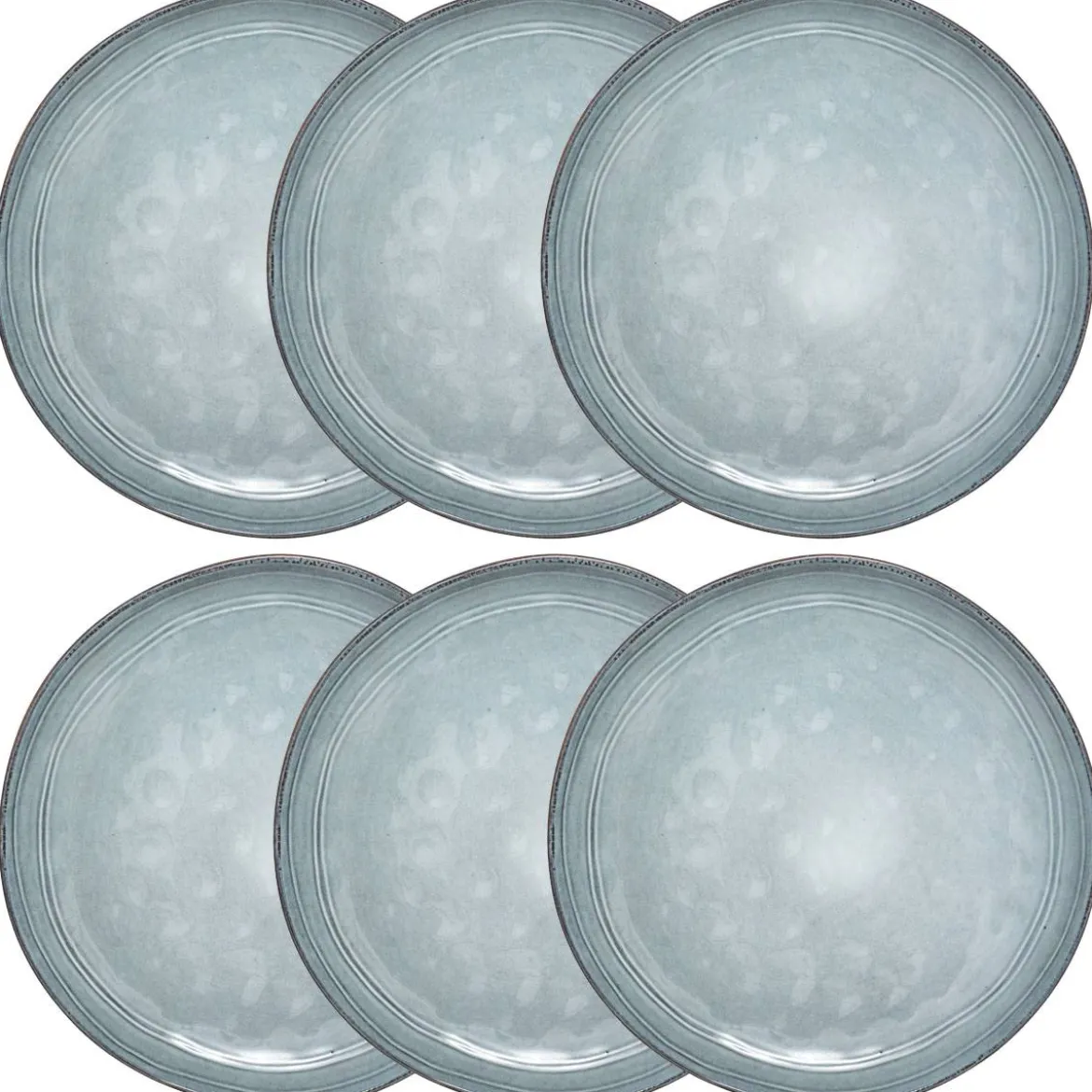 Lot de 6 assiettes plates "Flower"