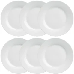 Lot de 6 assiettes plates "Ronde"