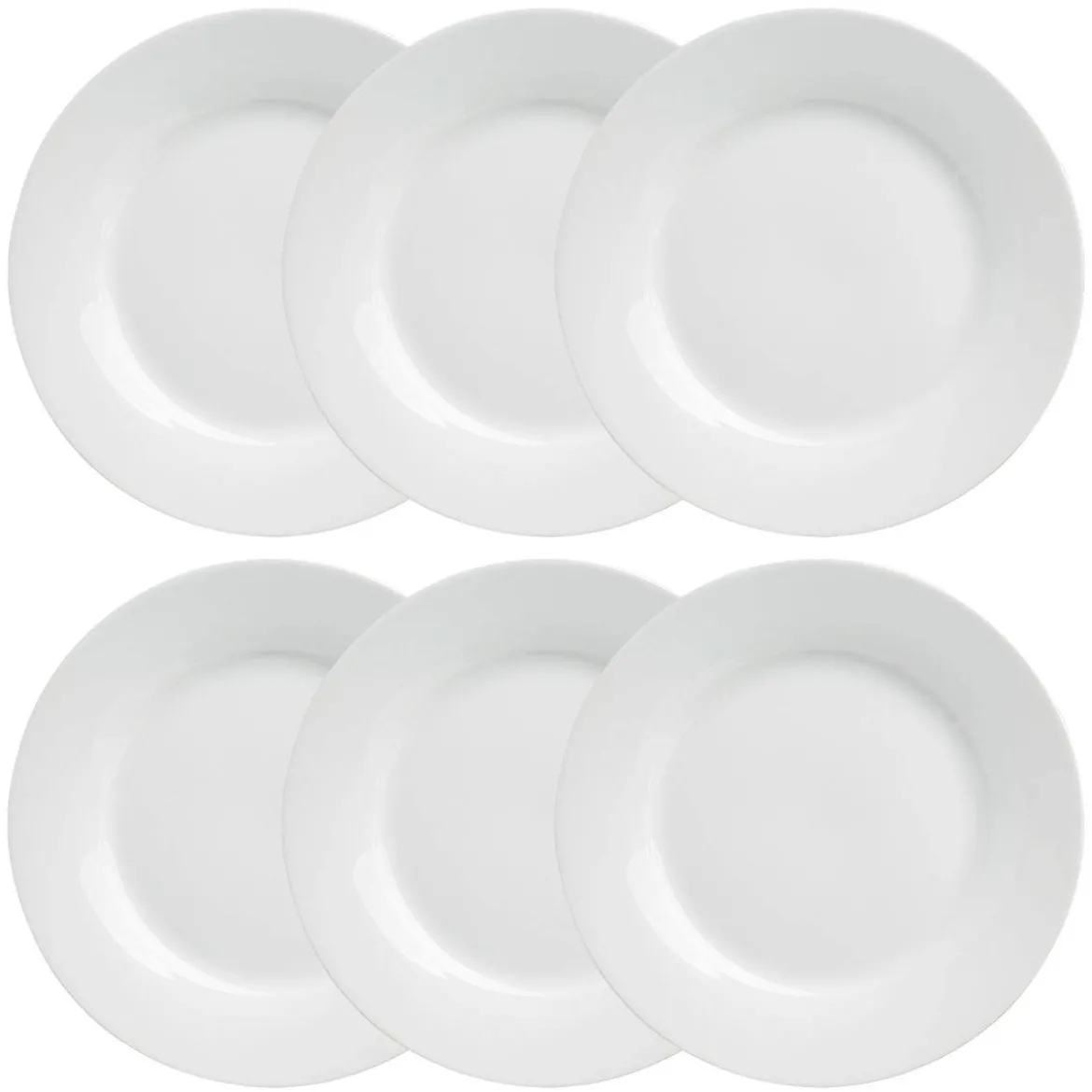 Lot de 6 assiettes plates "Ronde"
