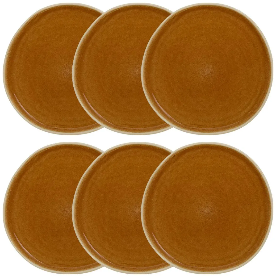 Lot de 6 assiettes plates "Wonja"