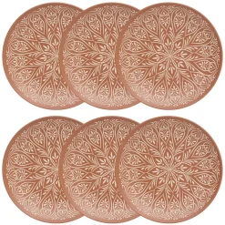 Lot de 6 assiettes plates  "Ines"