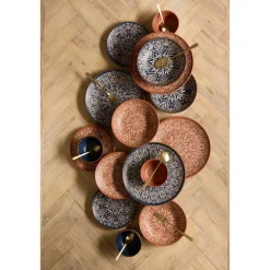 Lot de 6 assiettes plates  "Ines"