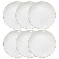 Lot de 6 assiettes plates "Petit Salon"