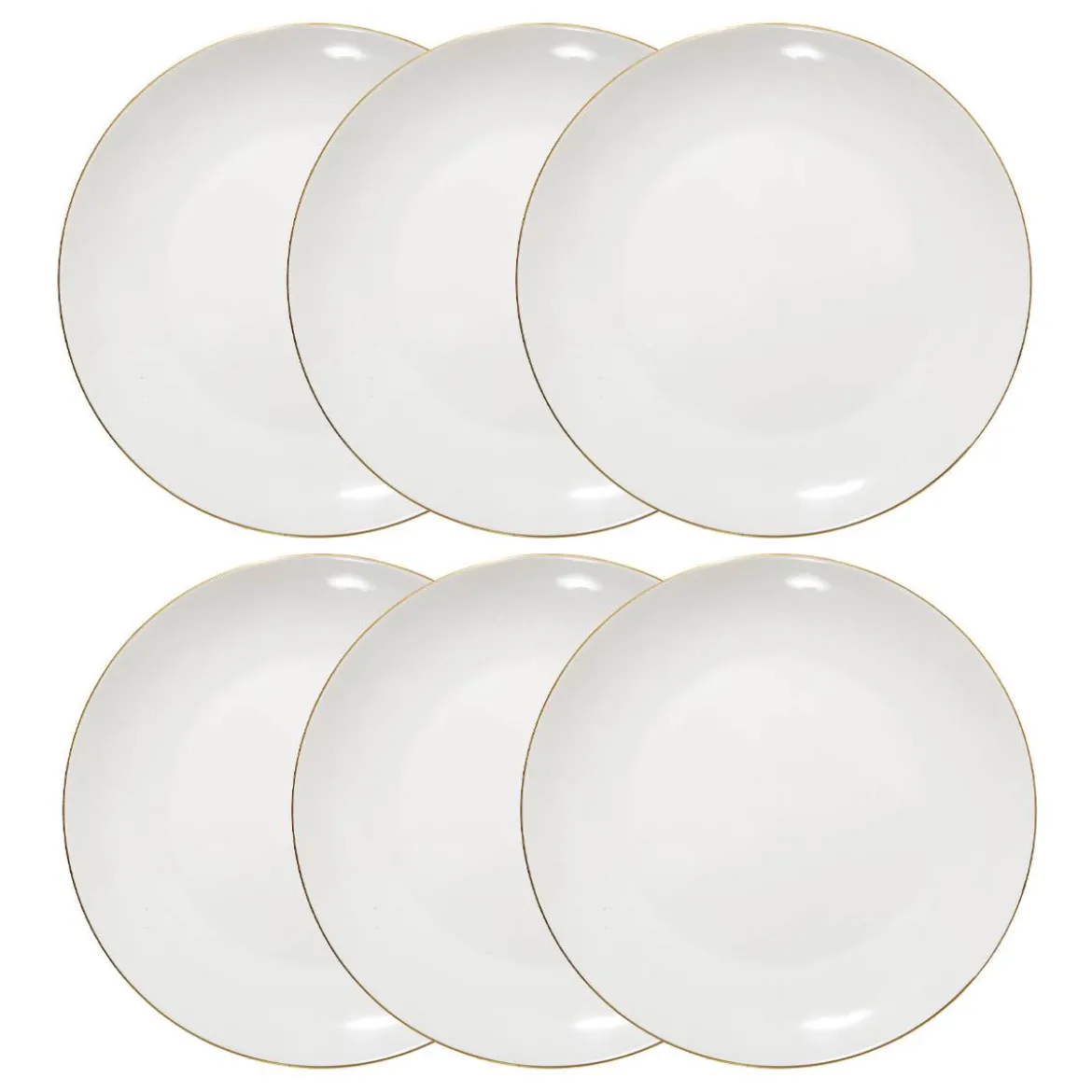 Lot de 6 assiettes plates "Petit Salon"