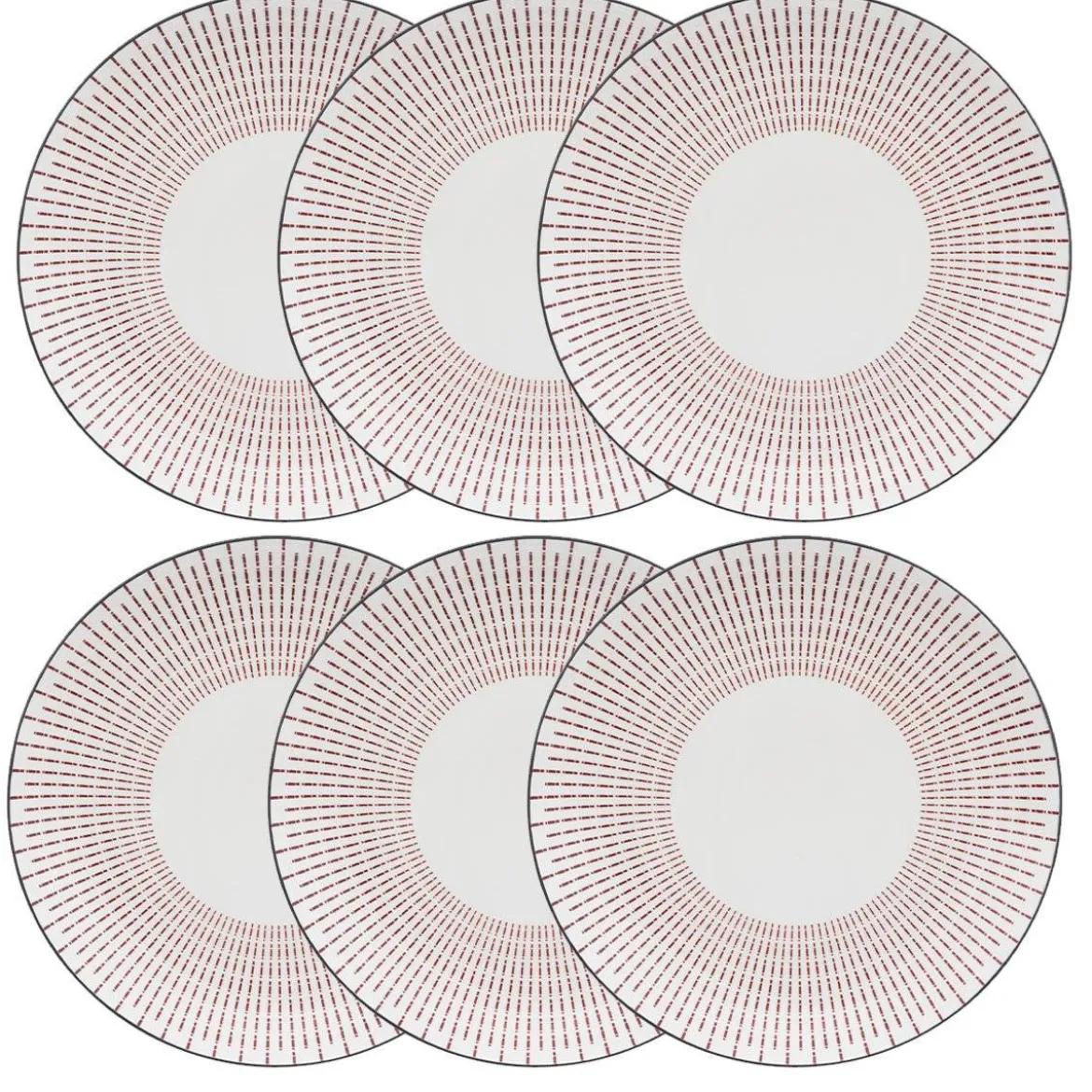 Lot de 6 assiettes plates "Lunis"