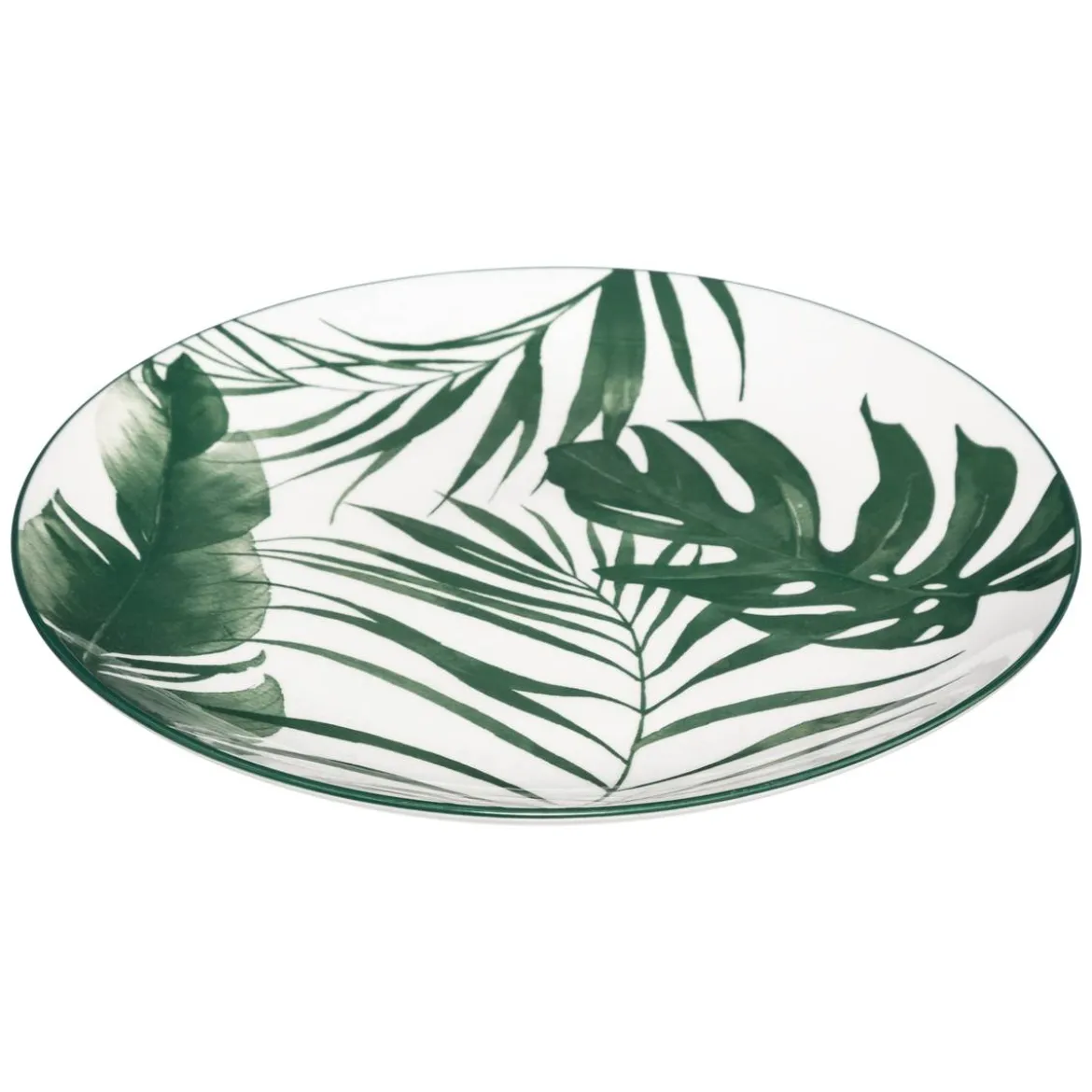 Lot de 6 assiettes plates "Palme"