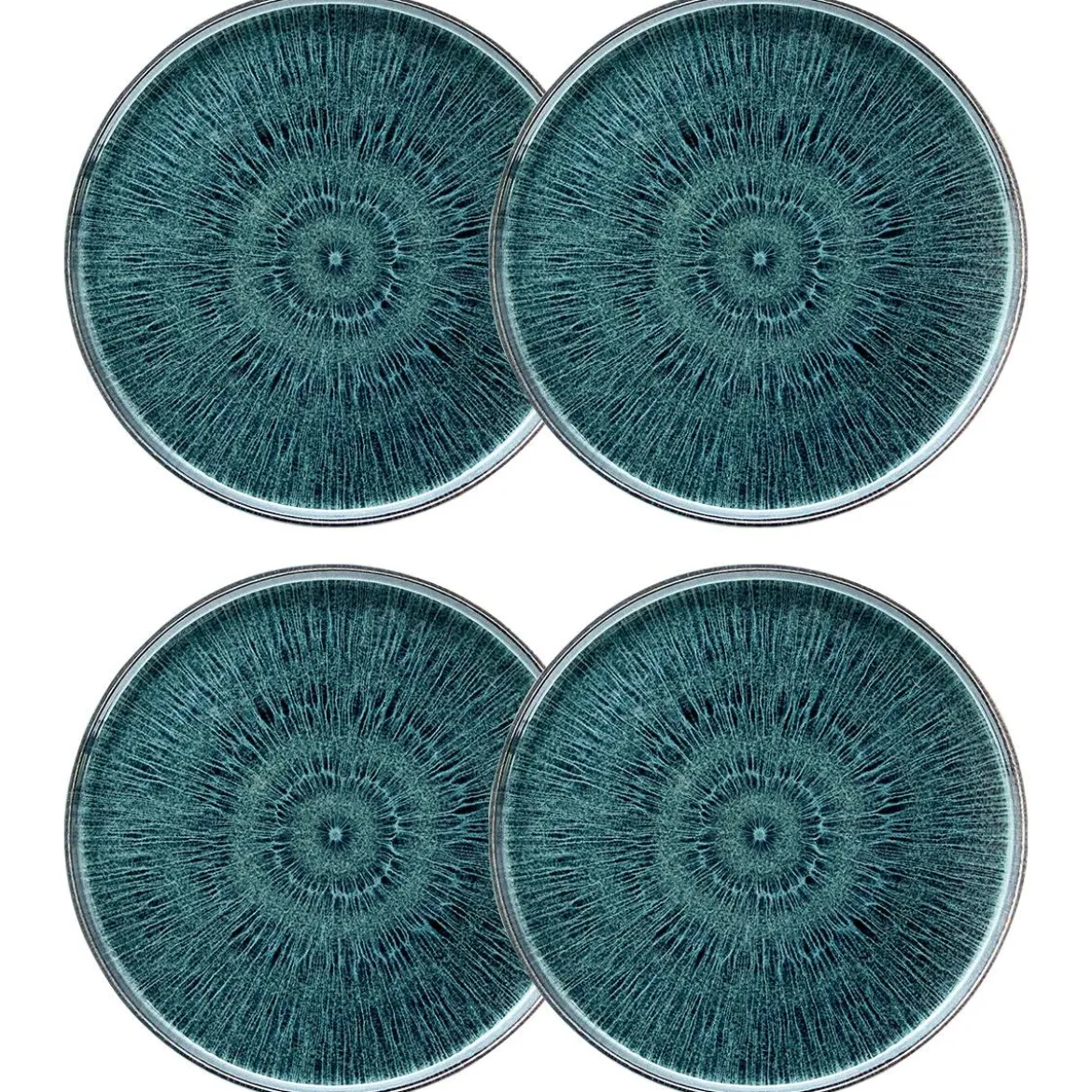 Lot de 4 assiettes plates "Eva"