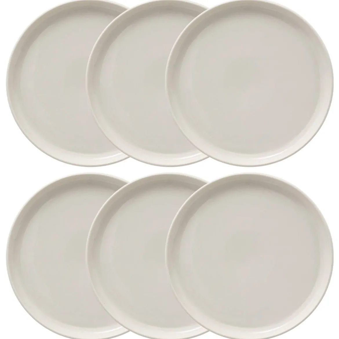 Lot de 6 assiettes plates "Nora"