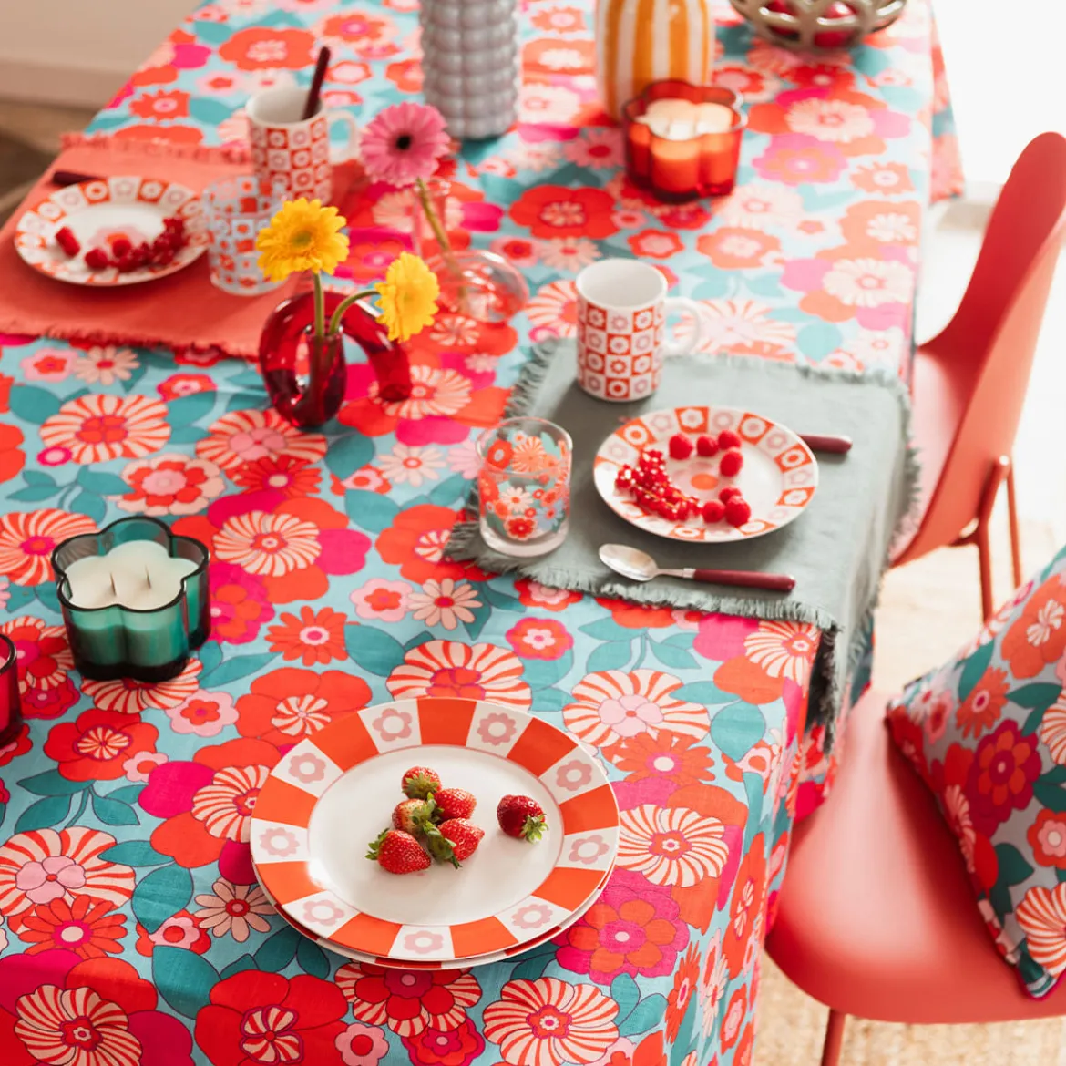 Lot de 6 assiettes plates "Bloomorama"
