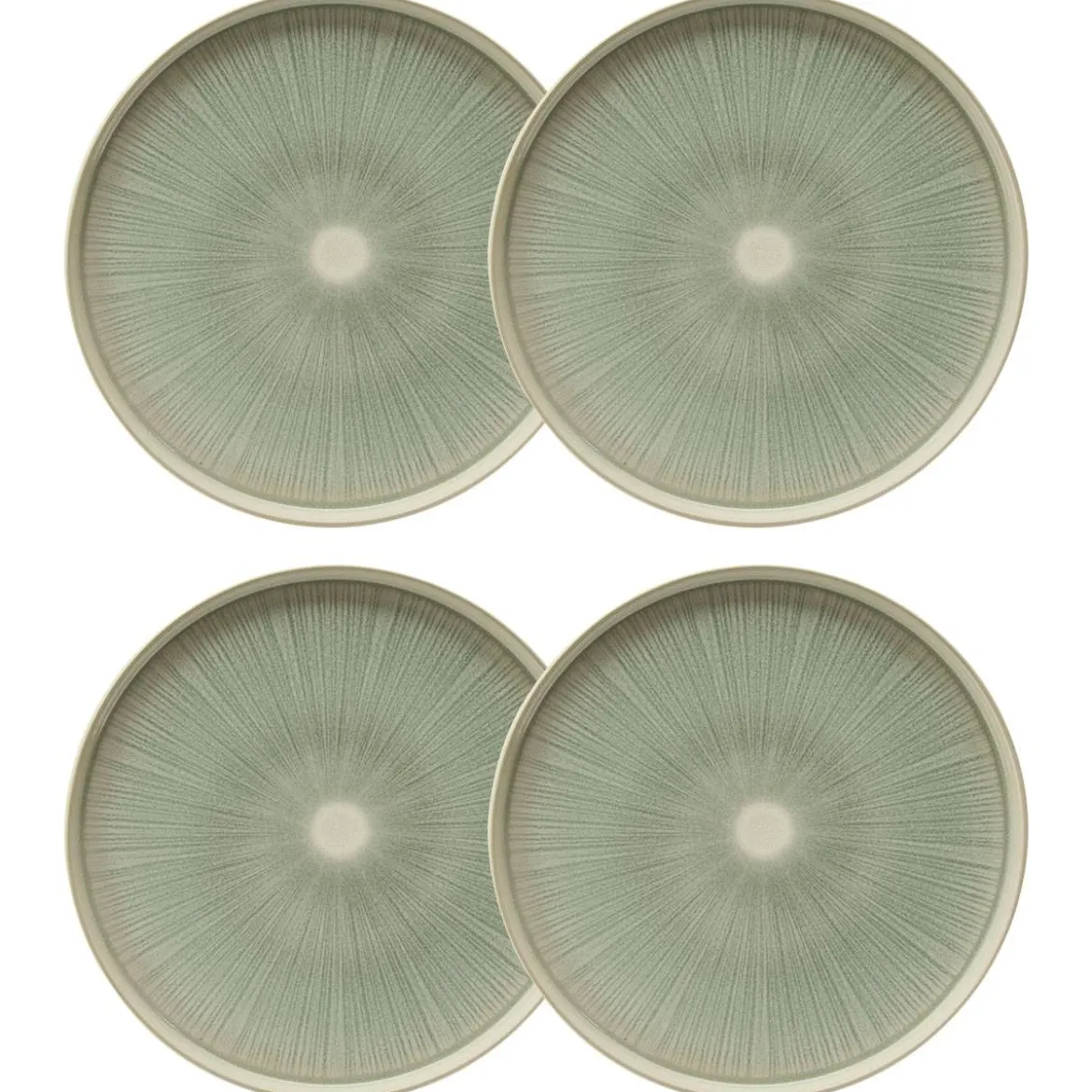 Lot de 4 assiettes plates "Eva"