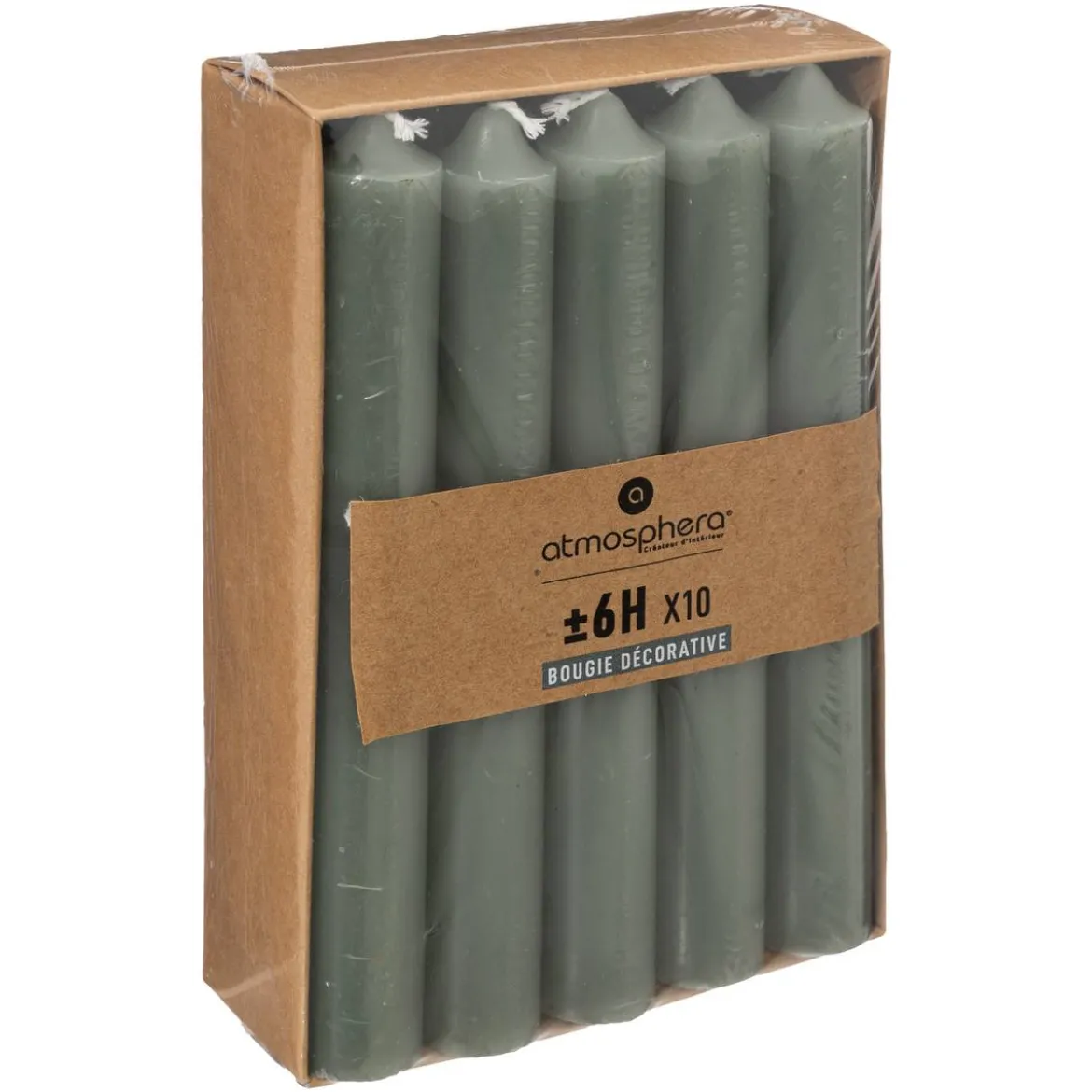 Lot de 10 bougies bâtons