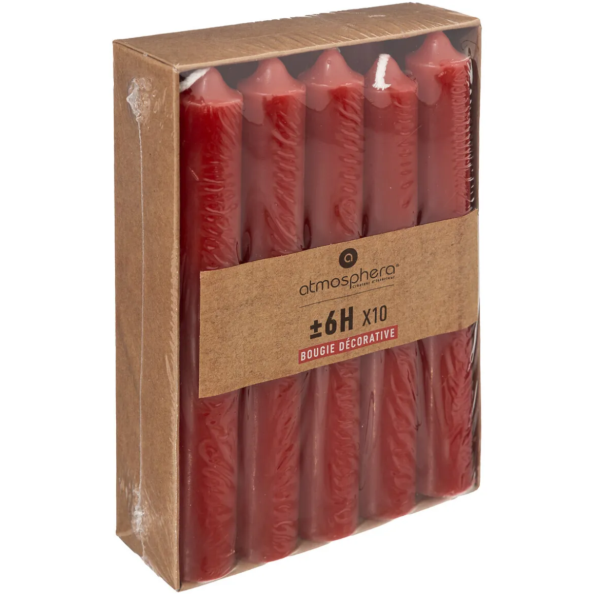 Lot de 10 bougies bâtons