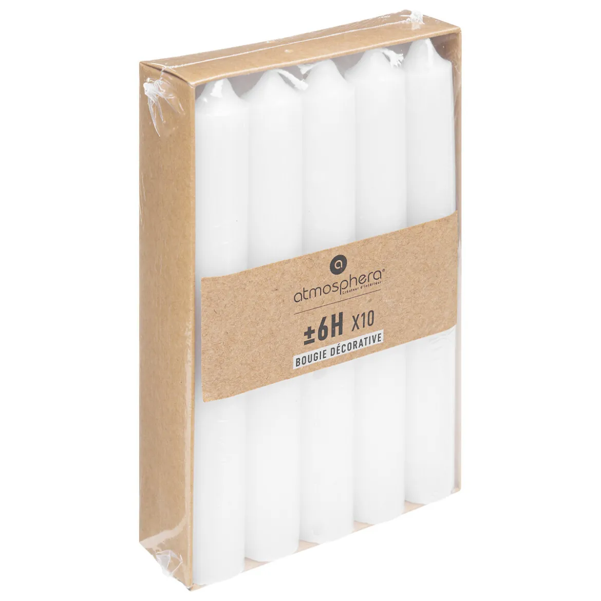Lot de 10 bougies bâtons