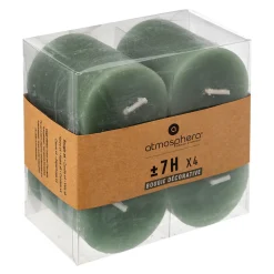 Lot de 4 bougies rustiques "Olia"