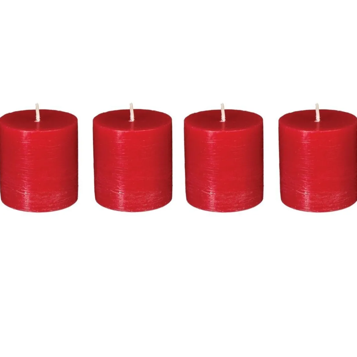 Lot de 4 bougies rustiques "Olia"