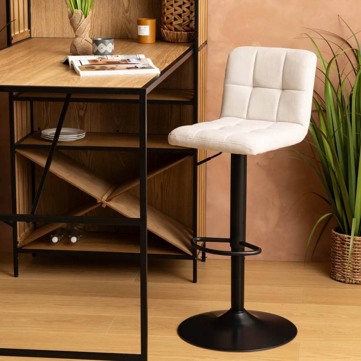 Lot de 2 chaises de bar "Delek"