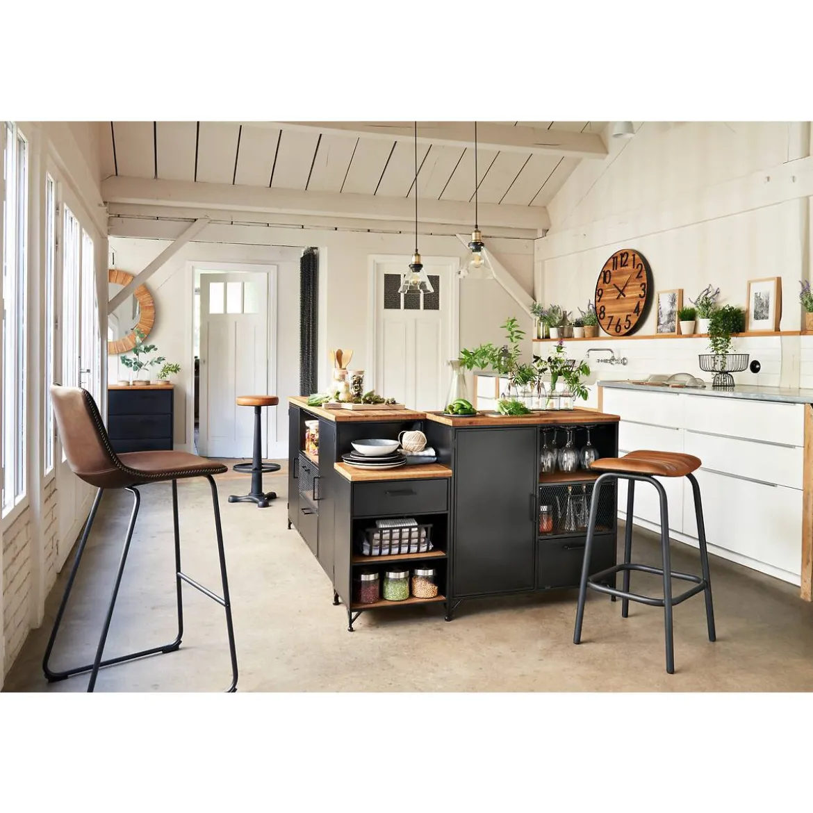 Lot de 2 chaises de bar "Lois"