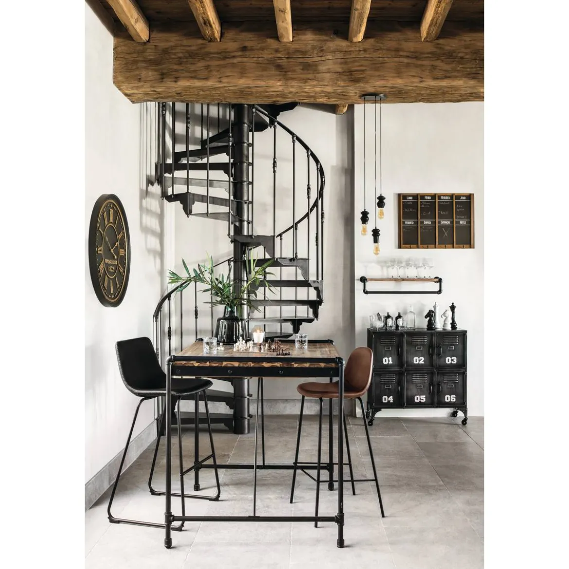 Lot de 2 chaises de bar "Lois"