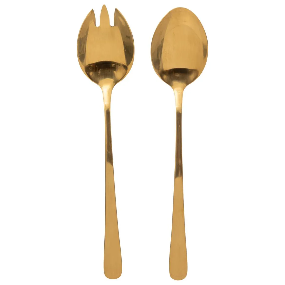 Lot de 2 couverts à salade "Gold"