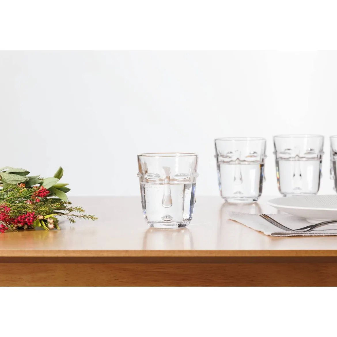 Lot de 6 gobelets bas "Visage"