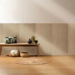 Lot de 4 panneaux décoratifs tasseaux bois "Colva"
