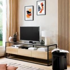Lot de 3 panneaux décoratifs tasseaux bois Colva