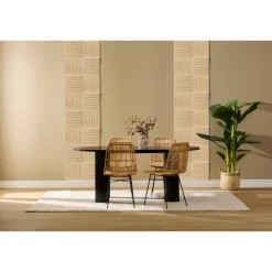 Lot de 3 panneaux décoratifs tasseaux bois Colva