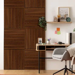 Lot de 4 panneaux décoratifs tasseaux bois Colva