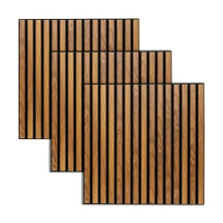 Lot de 3 panneaux décoratifs tasseaux bois Colva