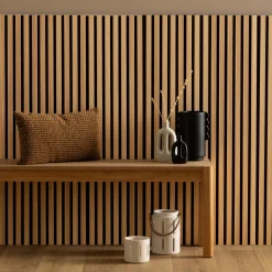 Lot de 2 panneaux décoratifs tasseaux bois Colva