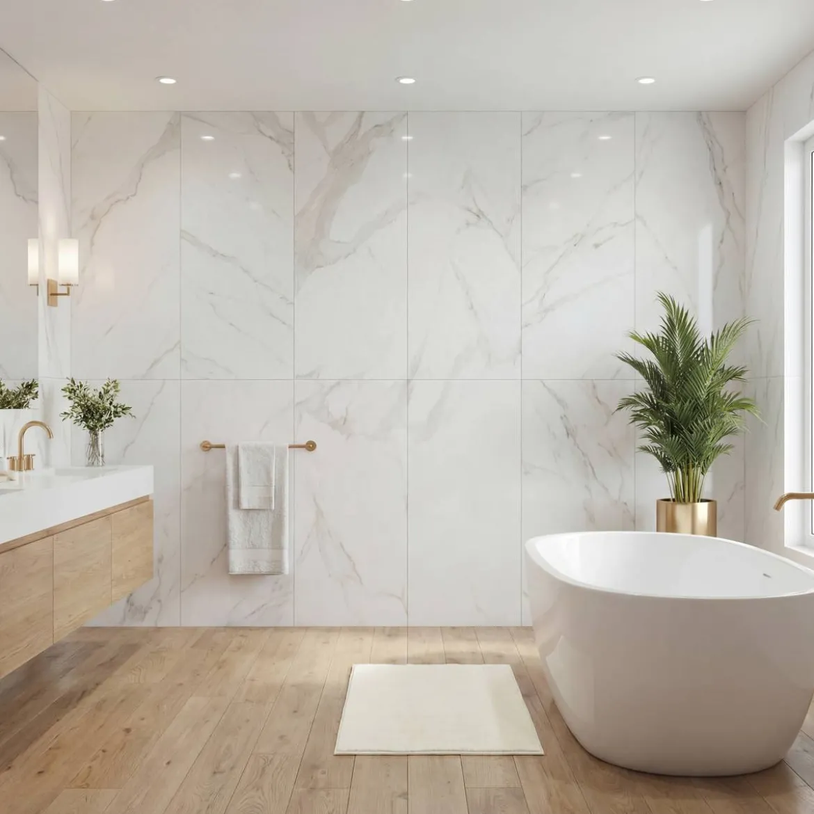 Lot de 4 panneaux décoratifs muraux "Bano"