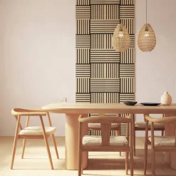 Lot de 3 panneaux décoratifs tasseaux bois Colva